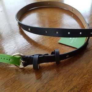 Kate Spade Black Leather Pearl Belt